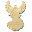 Engraved Angel Memorial Ornament